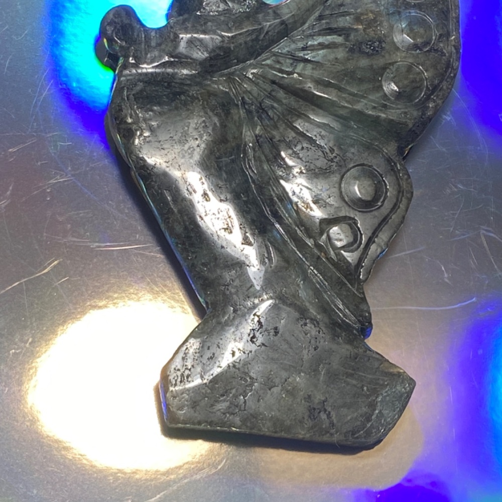 Natural Crystal Labradorite Quartz Butterfly Gems Goddess Healing Reiki 801g - Picture 7 of 7